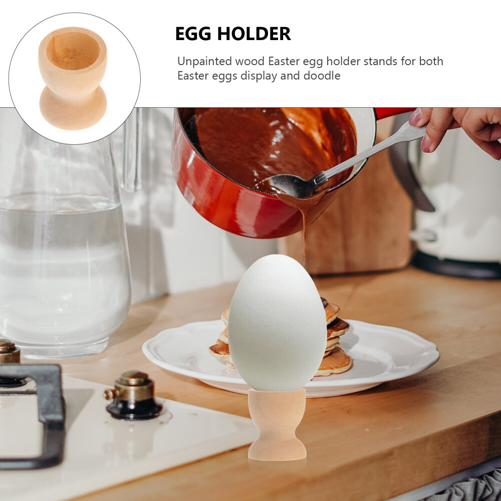 20pcs Eggs Holding Cups Egg Decorating Kit Wooden Egg Cup eBay