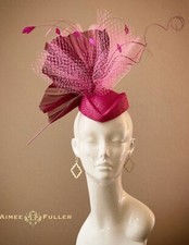 Aimee Fuller Hot Pink Fuchsia Kentucky Derby Hat Royal Ascot Fascinator Del Mar