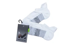 Mission Daily CoolMax Cushion Heel-Tab Socks 109605P White Size Small/Medium