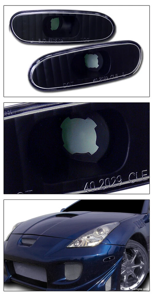 Topline For 2000-2005 Celica/MR2 Spyder Euro Blk Side Marker Reflector Lights k2 Foto 2 de 2