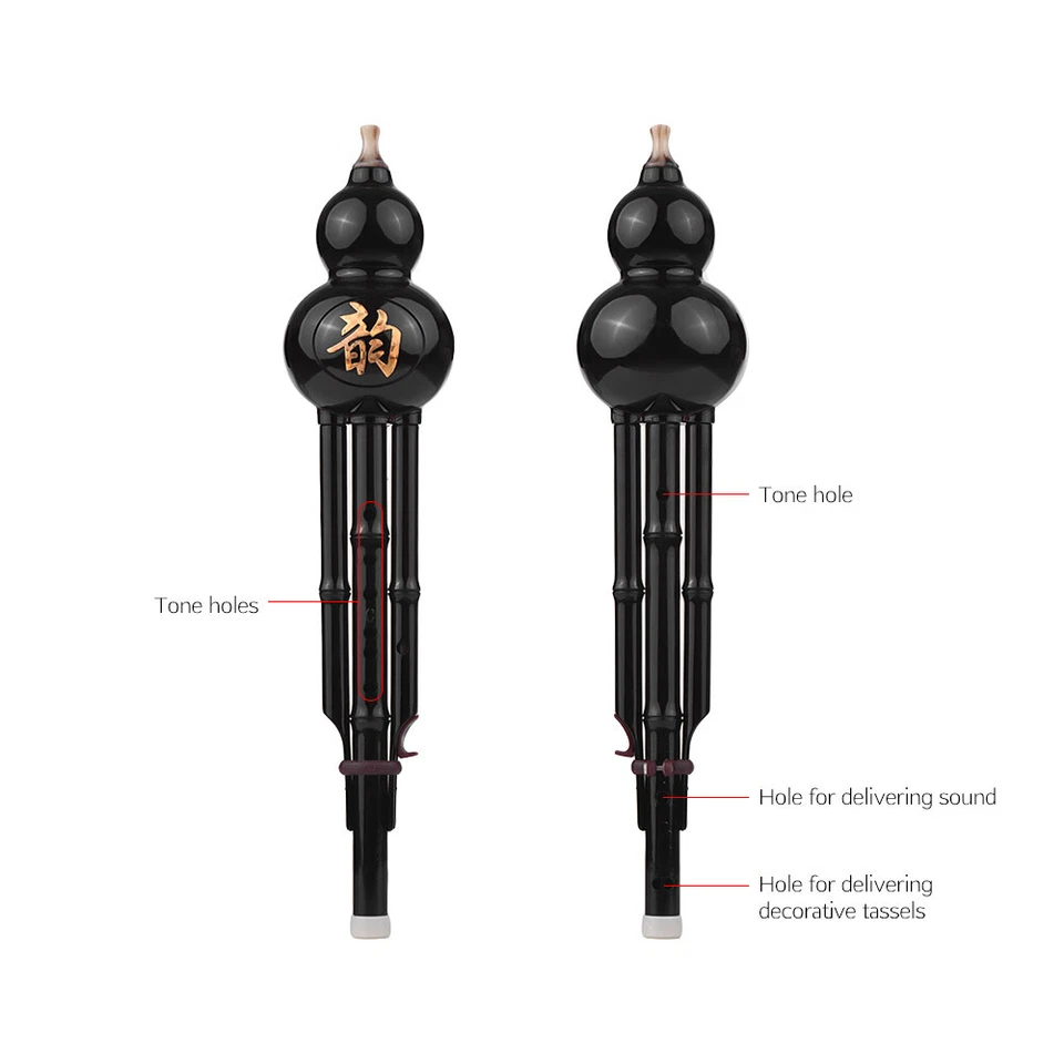Китайская тыква огурбит флейта китайский традиционный инструмент A3P5 - Изображение 2 из 4