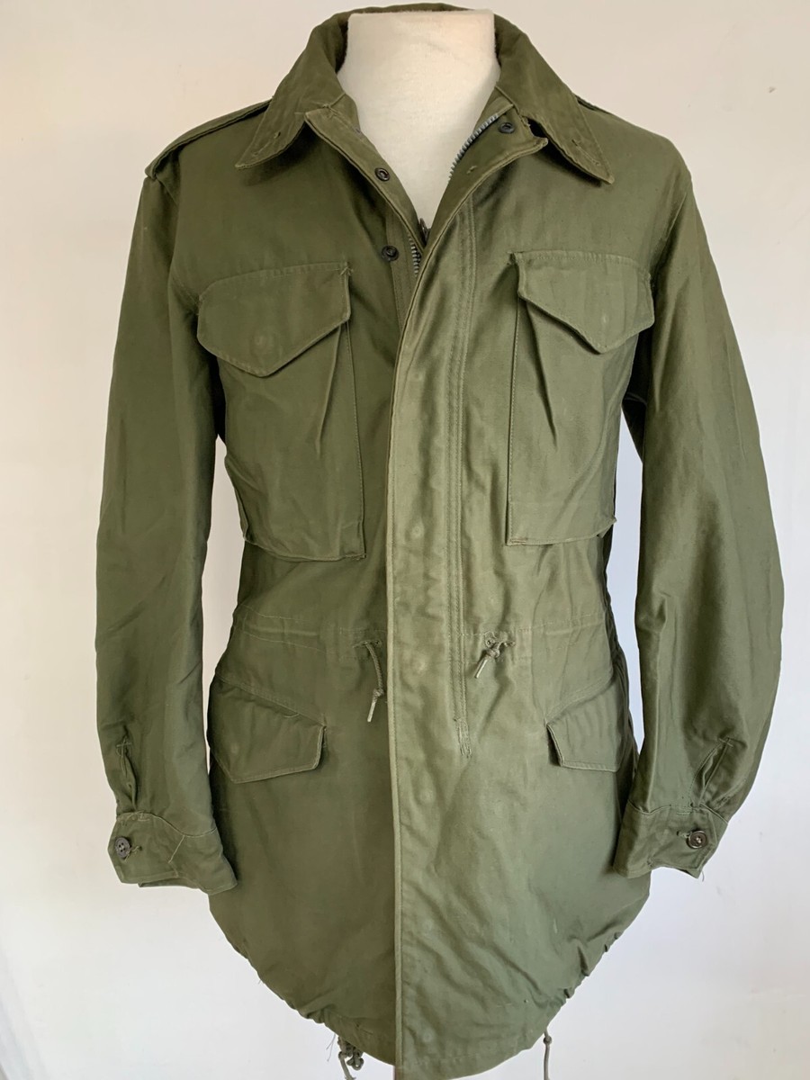 VTG Old M1951 M51 Field Jacket Coat OD OG107 Small Vietnam Korea