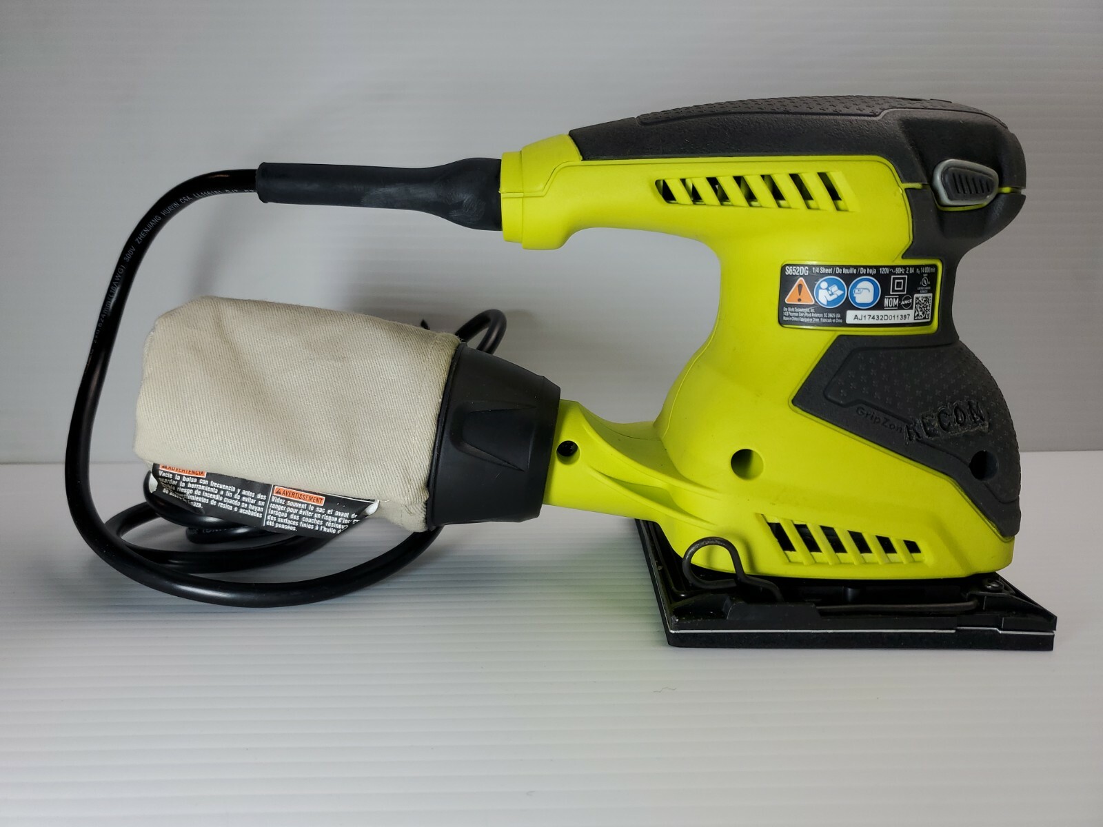 ryobi sander bolsa