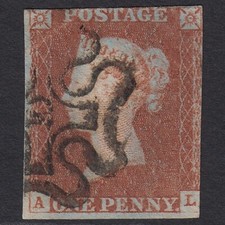 G20_18 GB QV 1841 1d PLATE 33 SG8-B1(1) AL GU MISSING IMPRIMATUR NO.10 IN MX