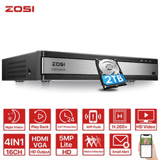 ZOSI H.265+ Hybrid 4-in-1 16Channel Full 1080P Video Security DVR Recorder 2TB
