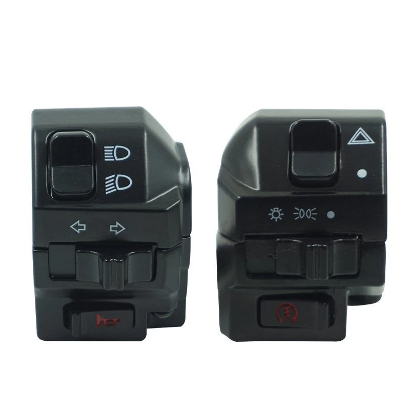 Aluminum 7/8" 22MM Handlebar  Horn Turn Signal Headlight Control Buttons switch - Image 2 of 4