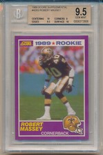 1989 Score Supplemental Robert Massey (Rookie Card) (#426S) BGS9.5 BGS. rookie card picture