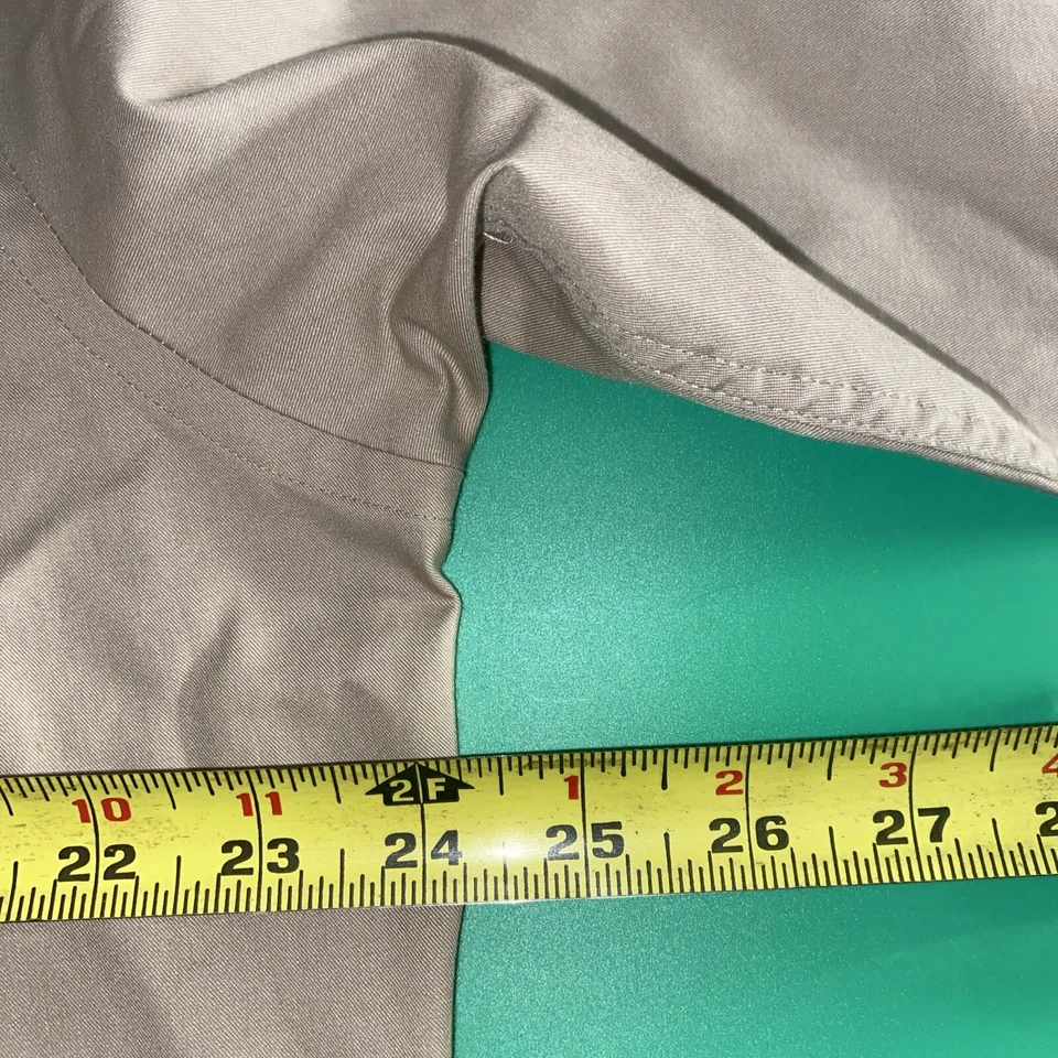 Camisa Chaps para hombre talla L 16-16,5 36/35 sarga tostada manga larga con botones Foto 4 de 4