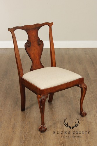Ralph Lauren Georgian Style Set Of Eight Carved Dining Chairs - Picture 3 of 13