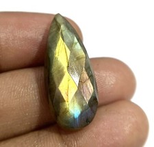 Natural Multi Fire Labradorite Faceted Pear Shape Gemstone For Jewelry Making