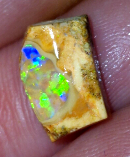 Green Gem, Boulder Opal Pre Shaped Stone. A stunning rare Blob.