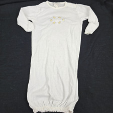 Vintage Carters White Sleep Sack Gown Pajamas 0-3-6 Duck Boy Girl Reborn Doll