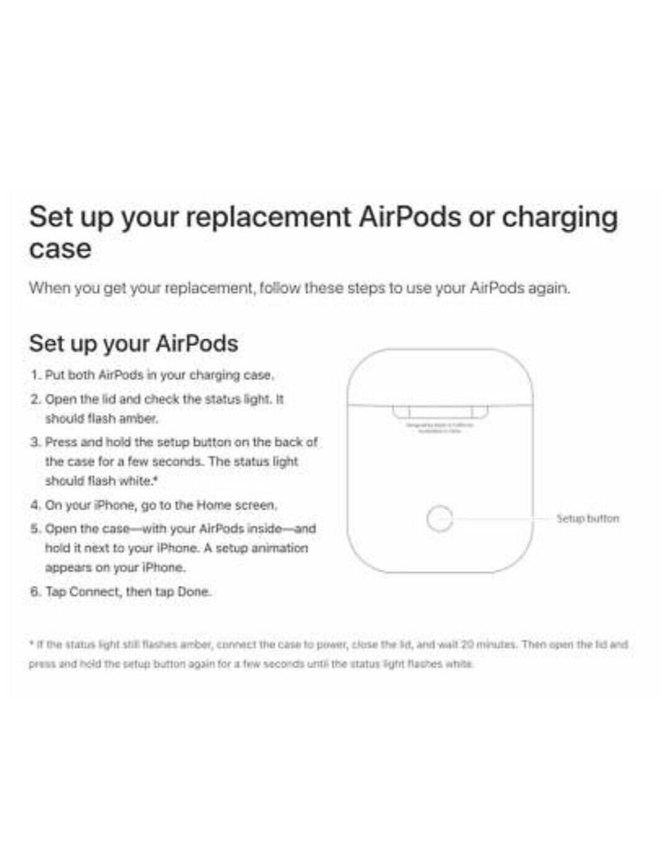 Charging Case How To Set Up Replacement Airpod Setup Button How To