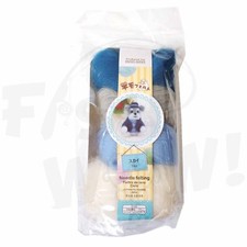 4colors Daiso 20g Dyed Color Wool roving felt For Needle Felting Spinning Blue