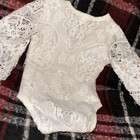 WHITE LACE ONE PIECE SNAP CROTCH LS OUTFIT 6-12 Months - 70 European — photo 5