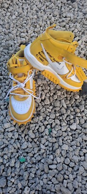 Size 4 - Nike Off-White x Air Force 1 SP Leather Mid Varsity Maize