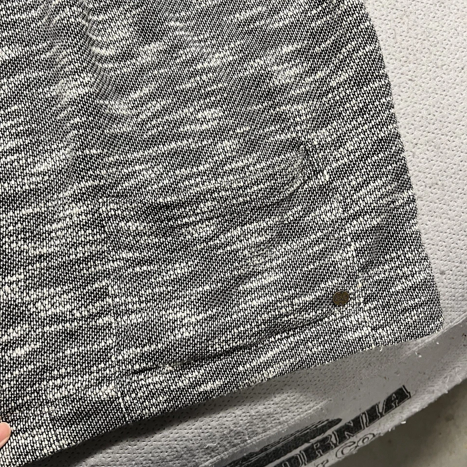 Poncho Billabong Gris Terry Francés Con Capucha Cordón Abierto Bolsillos Talla Pequeña Usado en Excelente Condición Foto 2 de 4