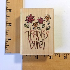 EKSuccess Image Tree Rubber Stamps - Flowers Thanks a Bunch IT078 - NEW