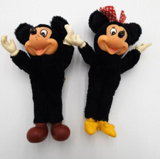 Vintage Disney Applause MICKEY and MINNIE MOUSE 8" Plush Dolls