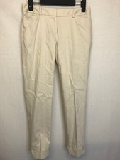 Brooks Brothers Women's Beige Natalie Fit Cuffed Fitted Trousers Size 2   B7B