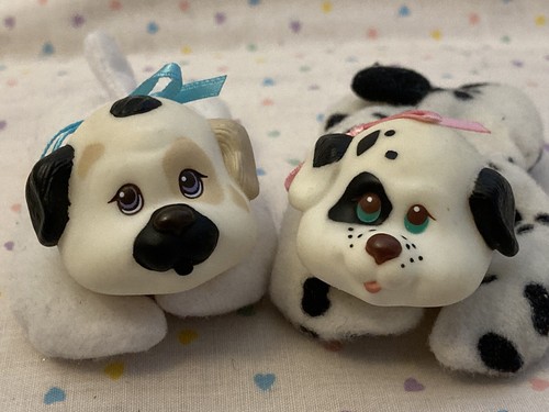 Vintage 1991 Hasbro Puppy Surprise Mom Dog & Two Babies Plush Original Collar - Picture 5 of 10