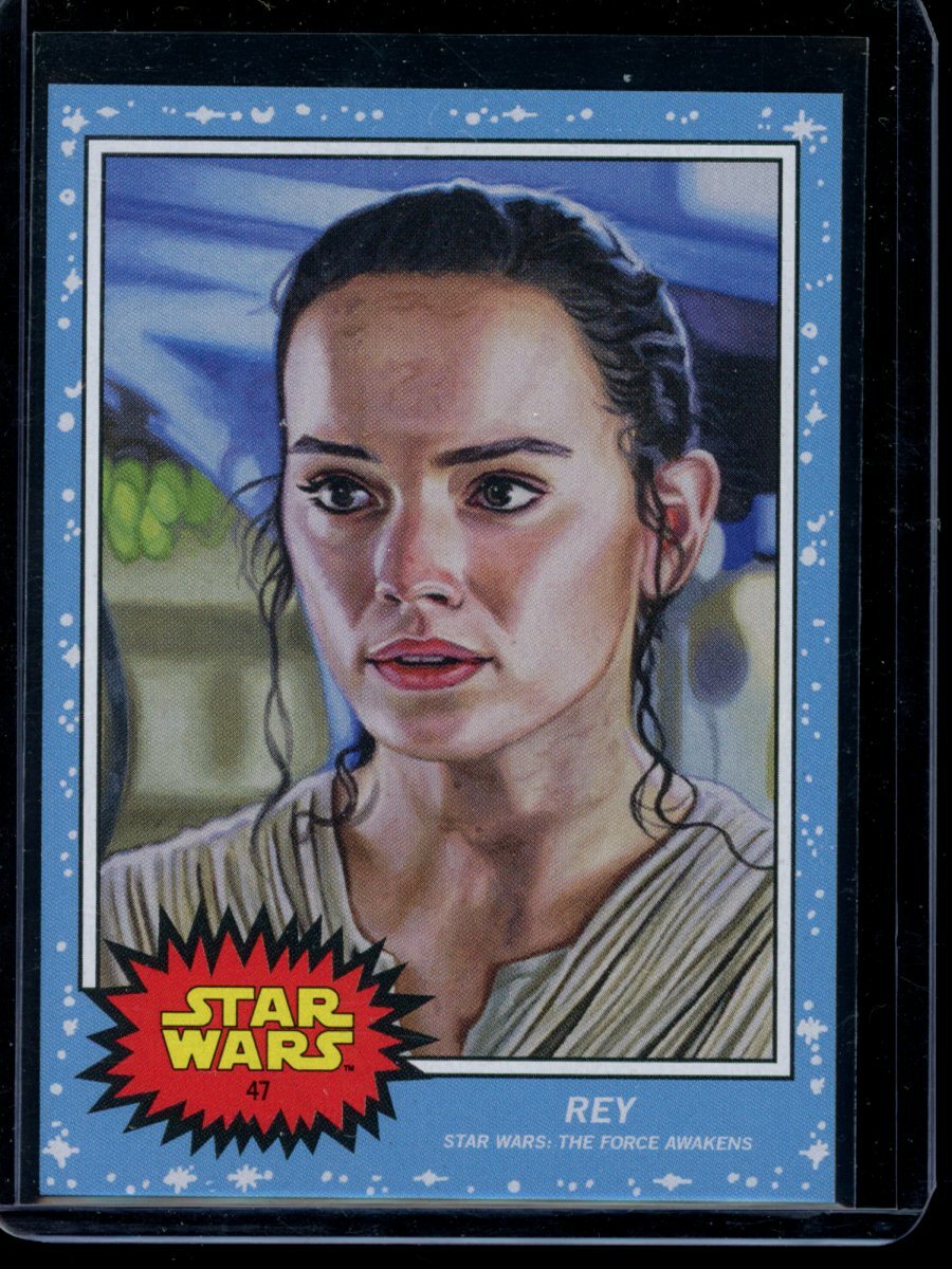 2019 Topps Star Wars Living Set #47 Rey SP Card Short Print The Force Awakens