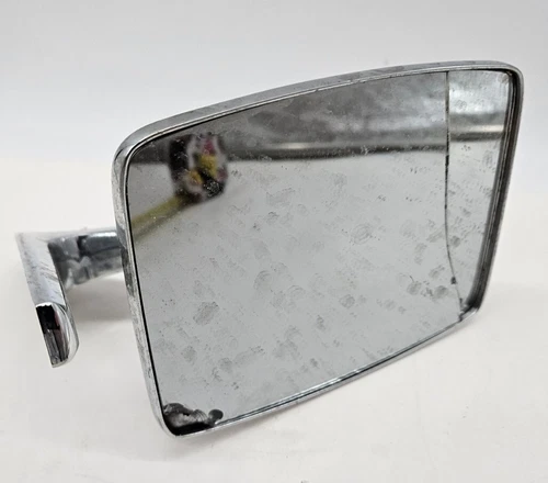 Early Ford Bronco chrome passenger Chrome Good Glass Broken JH-343 49-6521