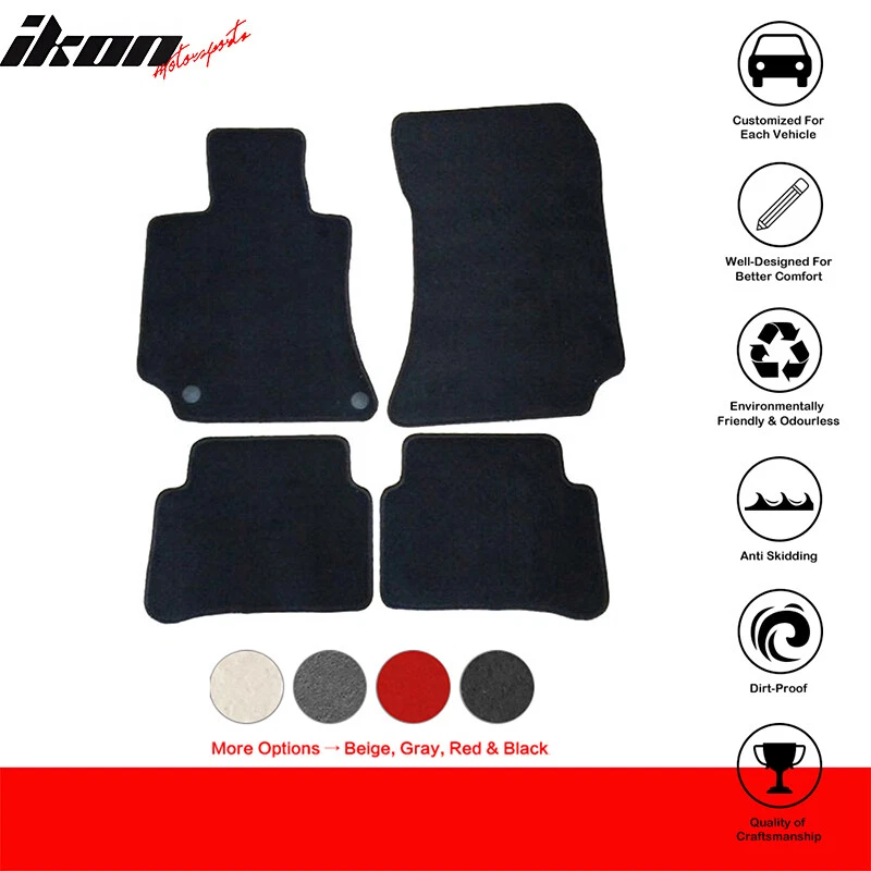 Fits 10-16 Benz W212 E-Class OE Factory Fitment 4PCS Floor Mats Front&Rear Nylon