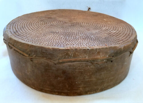 Semilla de madera antigua oculta de 17" para tendones y dobladas de cuero para nativos americanos - tamizador de granos - Imagen 1 de 11