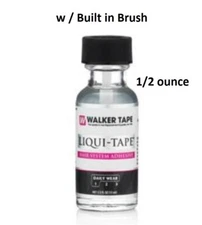 Liqui Tape Hair Adhesive 0.5 ounce Built in brush Walker Tape Co.