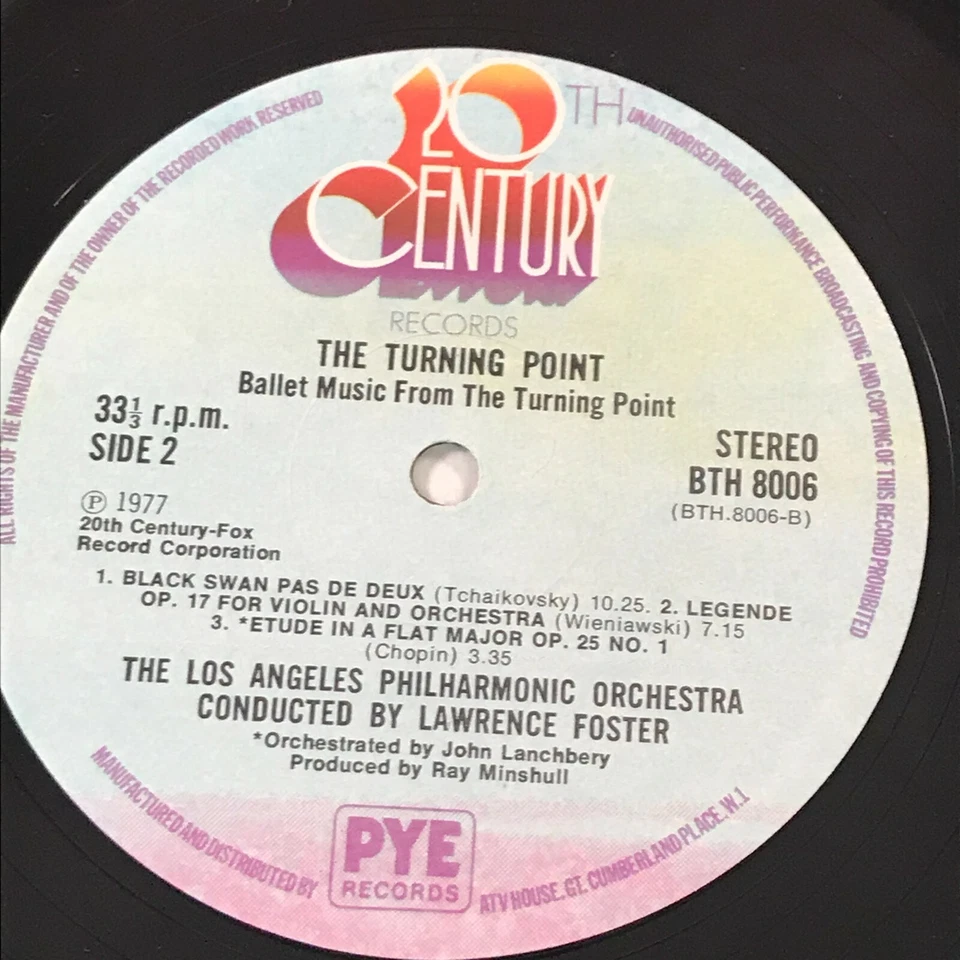 LPO Ballet Music From The Turning Point 1977  UK vinyl LP record soundtrack film - Image 3 of 3