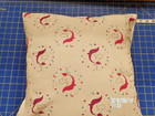 Unicorn head with purple mane white fabric pillowcase 16" square handmade new — photo 1
