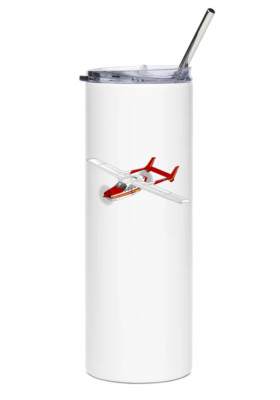 Cessna 337 Skymaster Stainless Steel Water Tumbler with straw - 20oz.