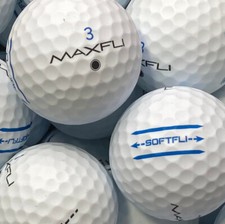 50 Golfbälle Maxfli SoftFli Matt AA/AAA Qualität Matte Lakeballs Soft Fli