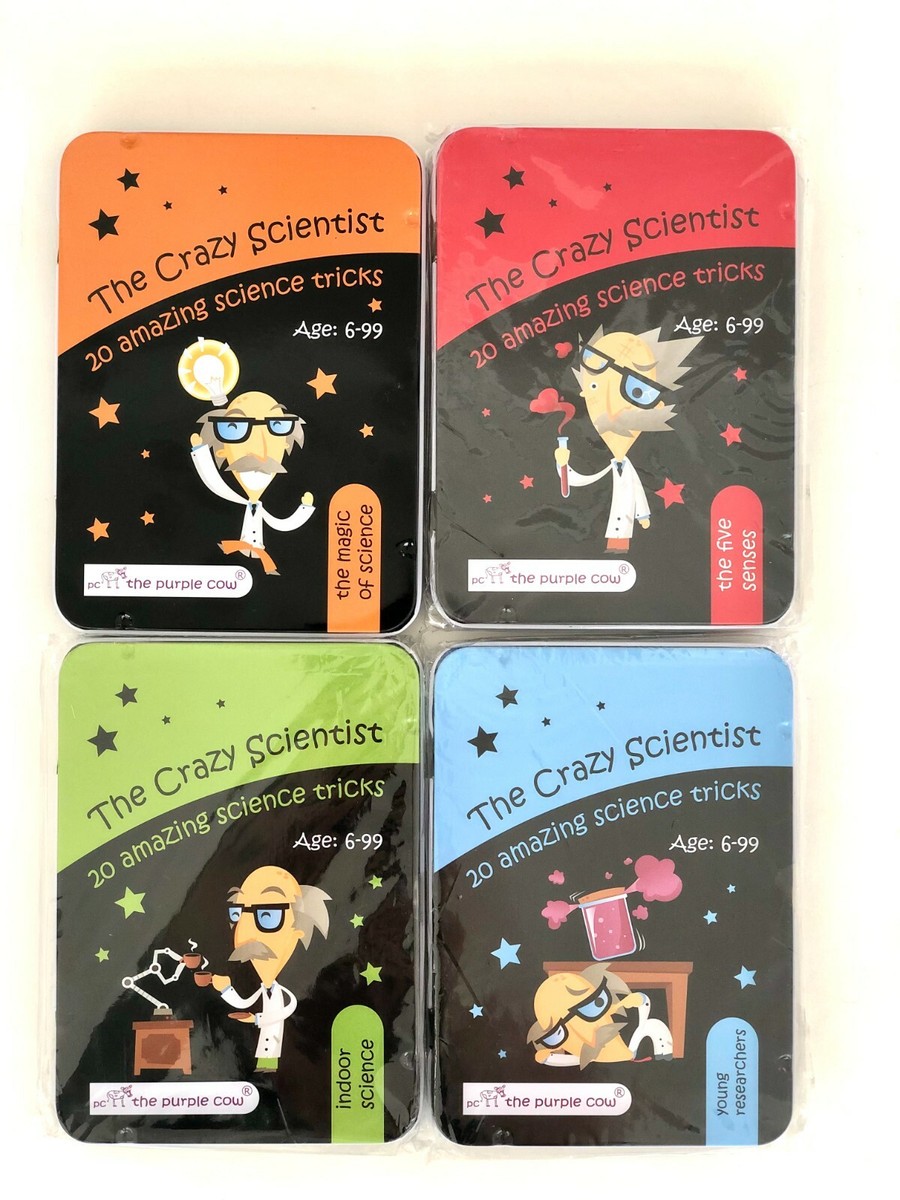 The Purple Cow The Crazy Scientist Lab - Color Laboratory - Ages 4+ New In Tin