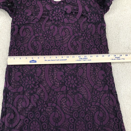 Anthropologie Sunday in Brooklyn Joy Lace Dress Aubergine Womens Size XS New - Picture 8 of 11