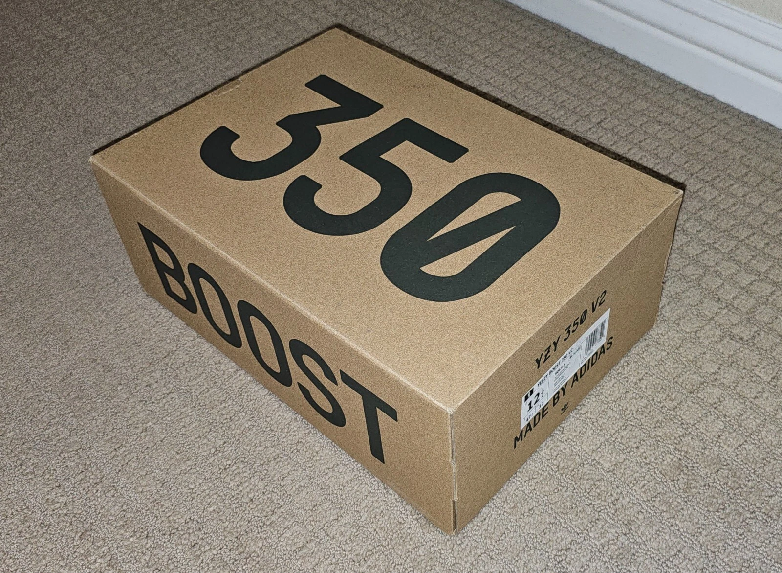 Yeezy 350 solo scatola vuota (taglia 12 5 colore osso)