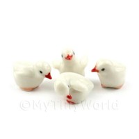 Set Mit 4 Puppenhaus Miniatur Keramik Weiß KüKen