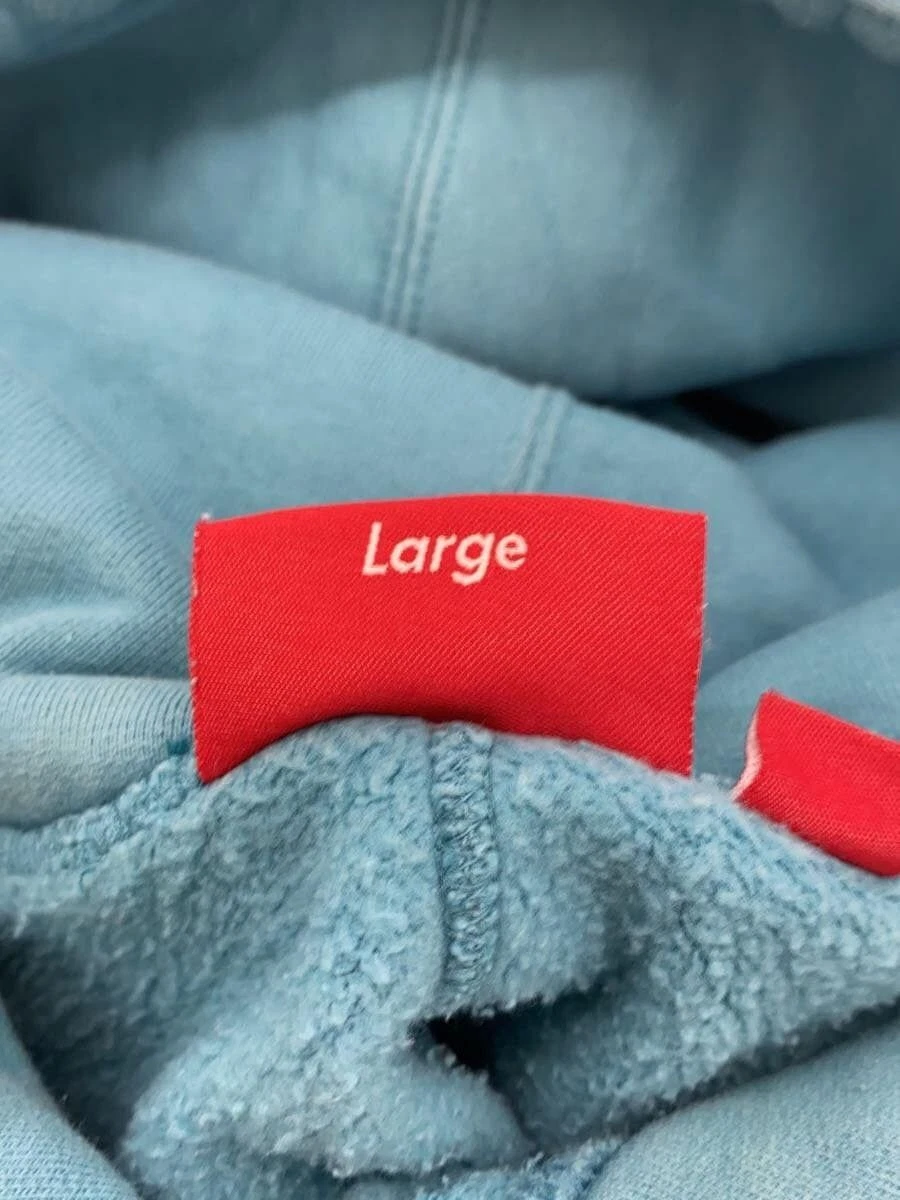 Felpa Supreme con cappuccio L cotone blu usata