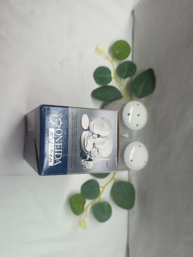 Agitador de sal y pimienta Oneida Ariel gres blanco nuevo en caja - Imagen 5 de 5