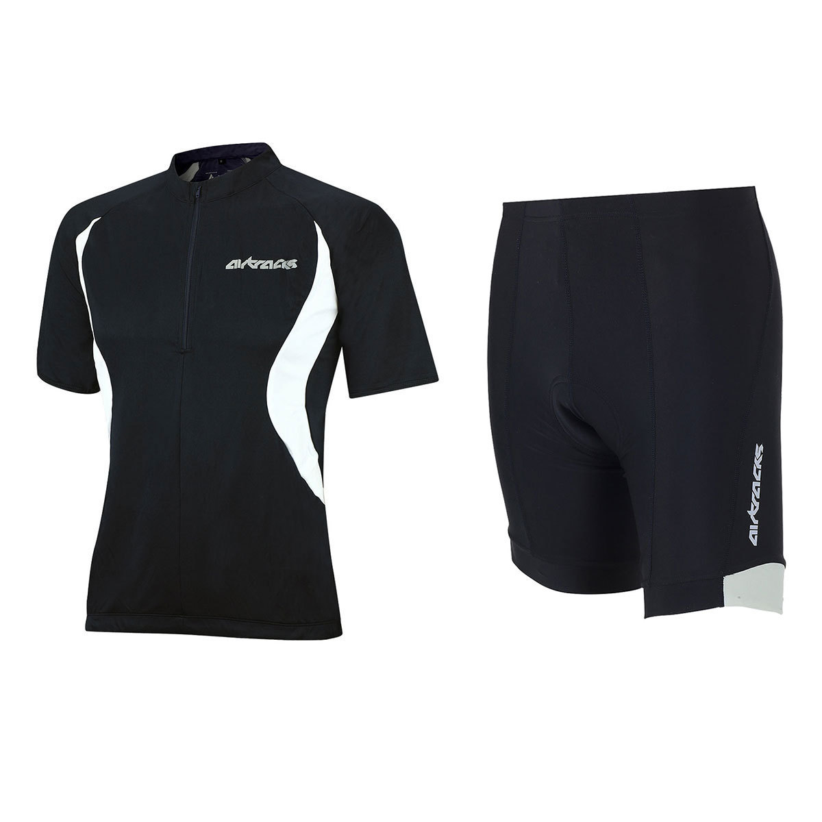 Juego de bicicleta funcional AIRTRACKS: pantalones de bicicleta equipo corto + camiseta de bicicleta manga corta equipo / nuevo