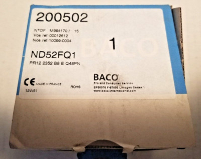 Baco PR12 2352 B8 E Q48PN - ND52FQ1 -  Rotary Cam Switch - New In Box