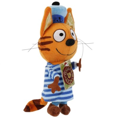 Korzhik the Cat Plush Singing Toy Russian Cartoon Toy Коржик Три Кота 5.5''