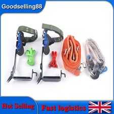 1 Pair Tree/Pole Climbing Spike Tool 2-Gear +Safety Belt Strap Rope Adjustable
