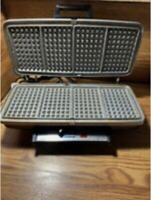 Sunbeam Waffle Maker Baker & Grill Iron Double Side Plates CGL-1 120V Works