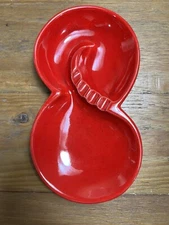 VTG Haeger MCM Retro Red Ashtray USA