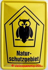 Blechschild 20x30 cm - Naturschutzgebiet Gart...