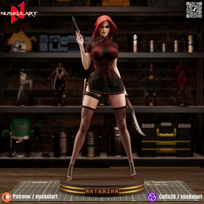 Katarina, 12K Resin Model Kit Painted 3d Printed DIY Figure