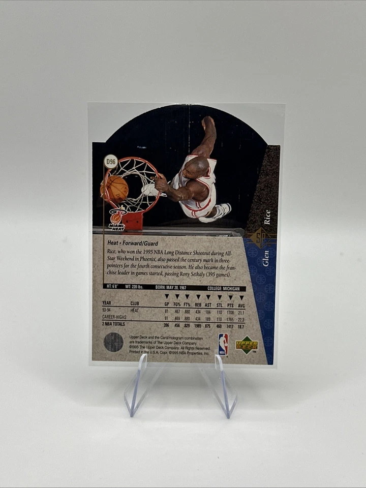 1994-95 SP - Glen Rice #D96 Die-Cut - Image 2 of 2