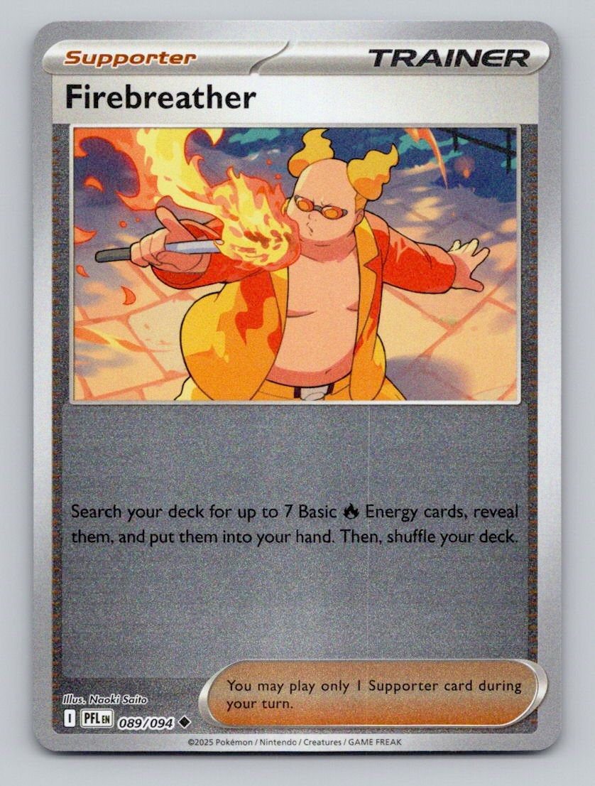 Reverse Holo Firebreather 089/094 Uncommon Phantasmal Flames Pokemon